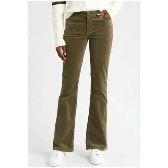 NWT Kut from the Kloth Karen Baby Bootcut Corduroy | Covert Green | SZ 6 - Picture 1 of 9